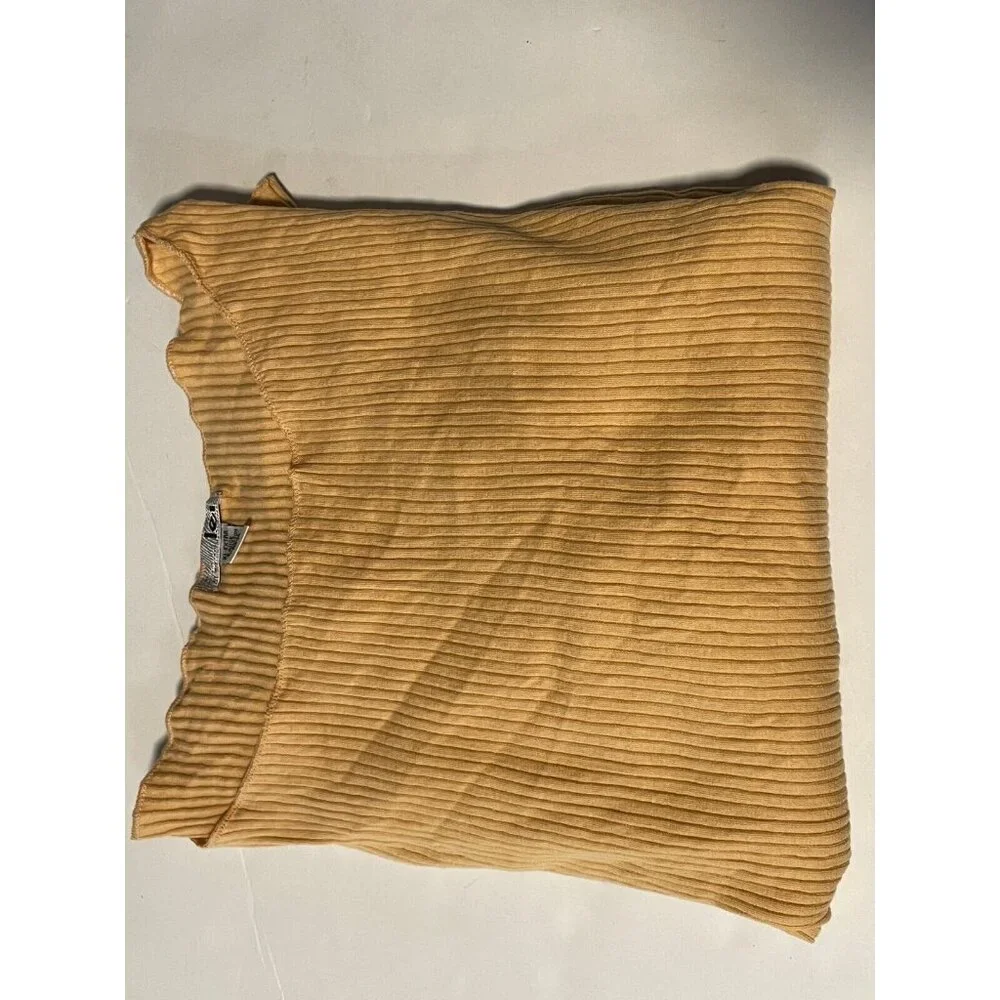 L.E.I. long sleeve shirt womens XL ribbon boat collar LEI L4F27000 tan new - Picture 10 of 11